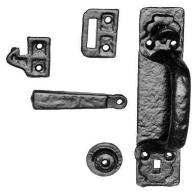 Black antique thumb latch
